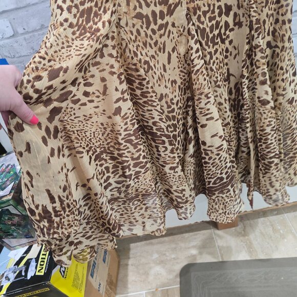 Together Size 10 Women Cheetah‎ Maxi Spaghetti Strap Tank Dress NWT - Picture 6 of 8